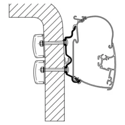 Thule Adapter Hymer Exsis / Hymer Camp Ab Baujahr 2012, Länge 4 M