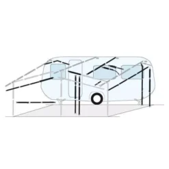 Dwt Vorzelt-Aufstellstange, Alu 28x1mm (165-250 Cm)