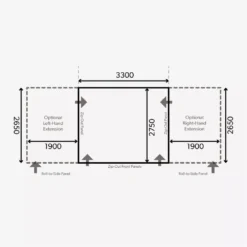 Aufblasbares Vorzelt Dometic Club Air All-Season 330 S | Ausstellungsstück -Camping Komfort dometic club air all season 330s grundflaeche masse luftvorzelt 1000 7 25171