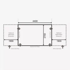 Aufblasbares Vorzelt Dometic Club Air Pro 440 S -Camping Komfort dometic club air pro 440 s grundflaeche masse luftvorzelt 1000 8 21825