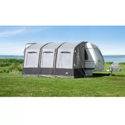 Aufblasbares Vorzelt DWT Speed Air, Grösse 2 -Camping Komfort dwt wohnwagen vorzelt speed air groesse 2 mit geschlossenen fensterklappen 1000 2 16174