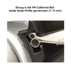 Buszelt-Kederadapter Outwell Befestigung-Adapter-Set Mit Doppelkeder 7-7+5 Mm -Camping Komfort outwell einzug in die vw california rail beide keder profile gemeinsam 7 5 mm 1000 3 20116