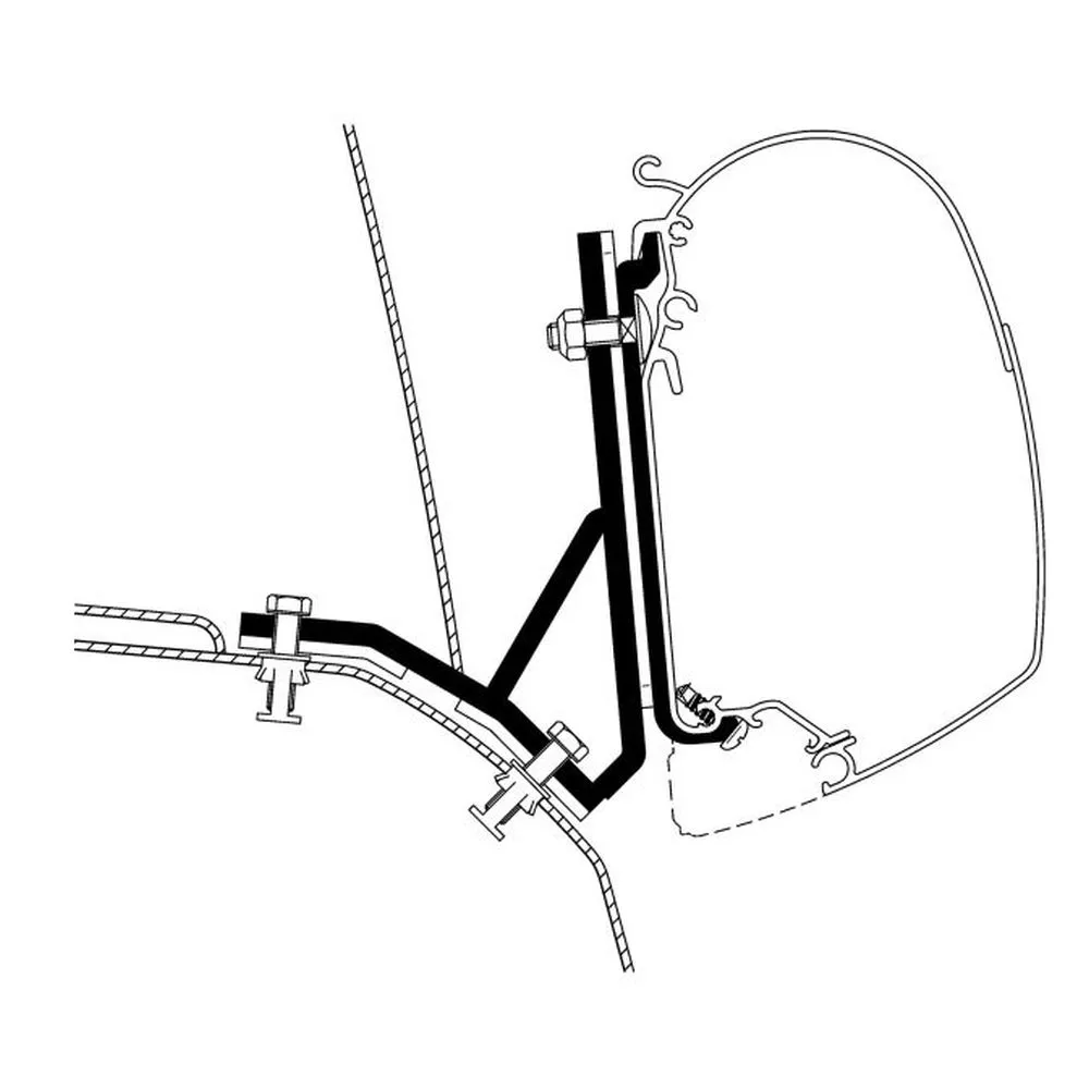 Thule Markisen-Adapter Für Fiat Ducato/Iveco H2 Lift Roof, Omnistor Serie 5 1 Thule Markisen-Adapter Für Fiat Ducato/Iveco H2 Lift Roof, Omnistor Serie 5